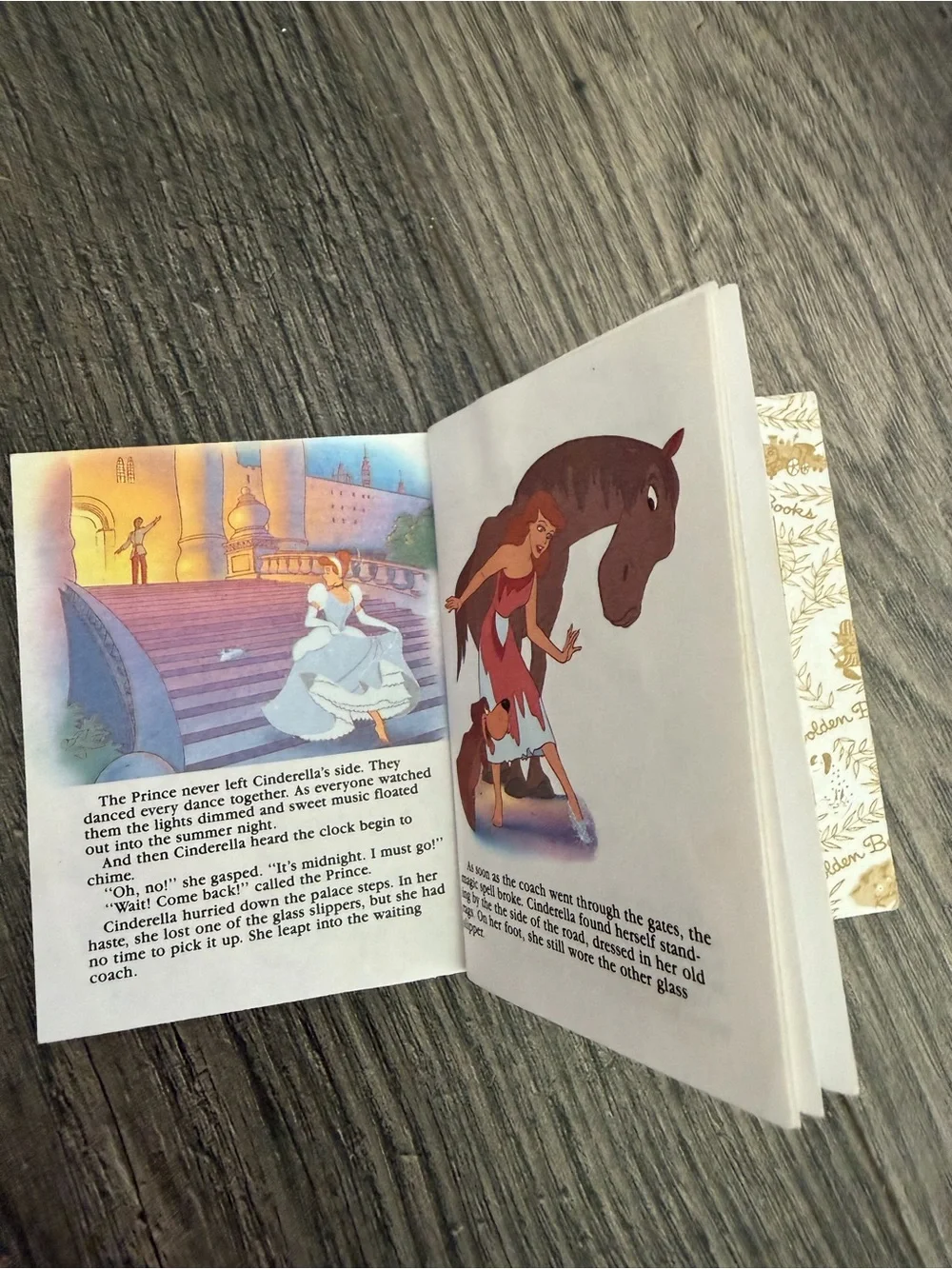Disney Cinderella Little Golden Book - Teal, Blue & Pink Cover